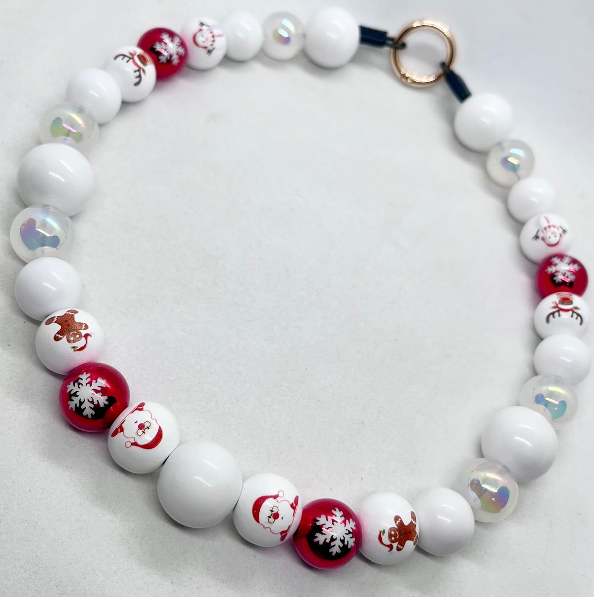 ‘Merry Mischief’ Christmas Beaded Dog Collar