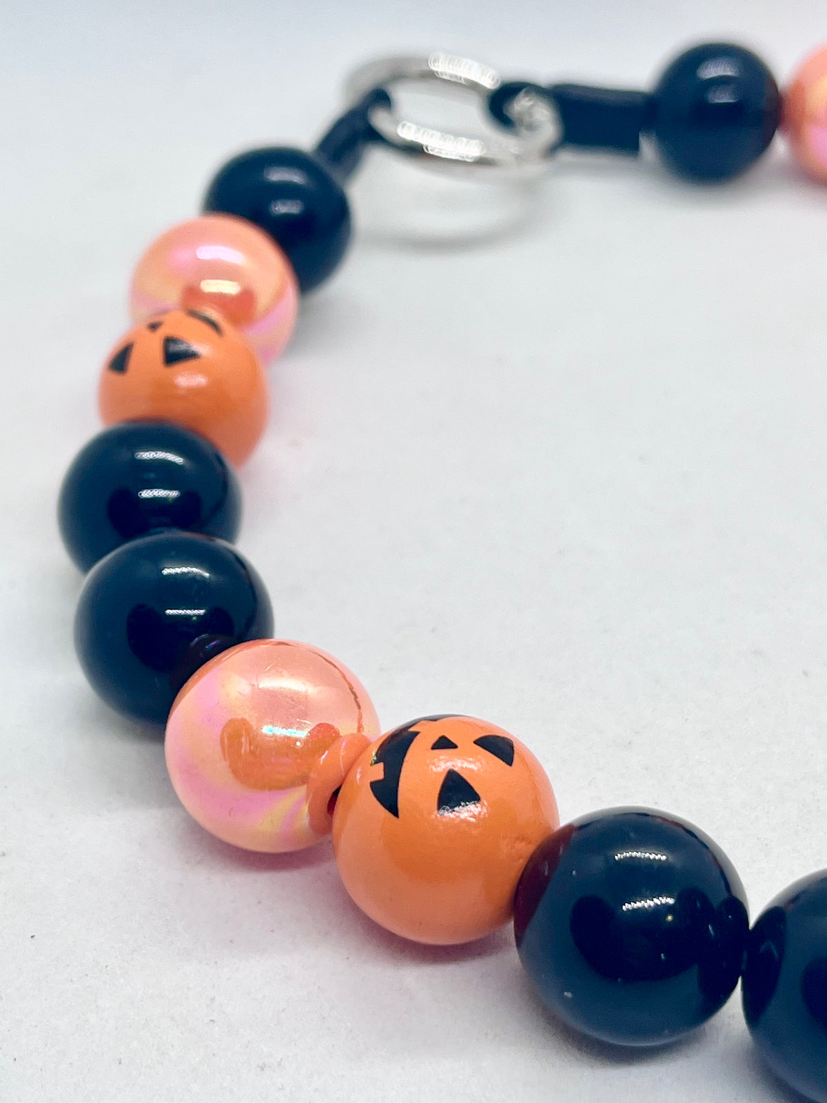 Halloween 'Pumpkin Pawty ' Pumpkin Orange Beaded Dog Collar