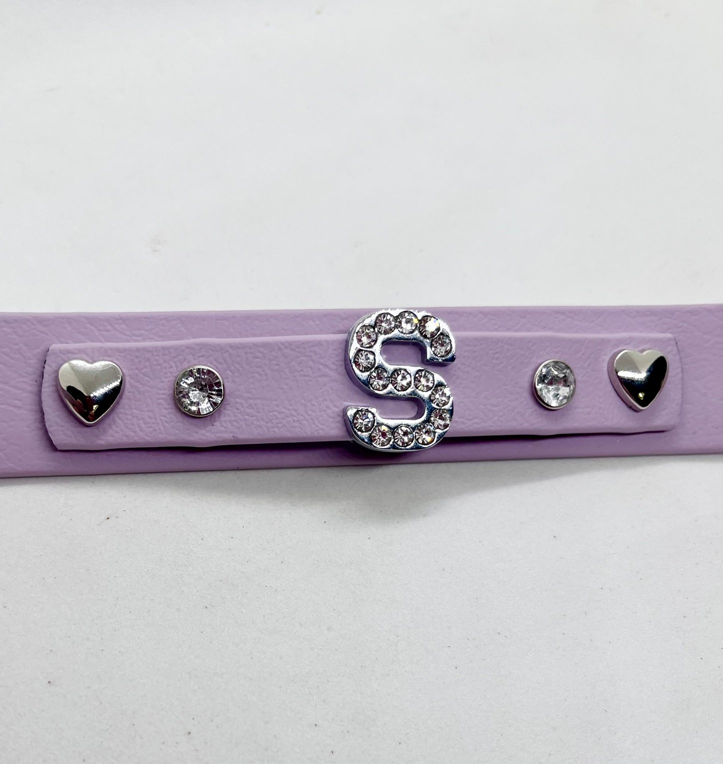 Luxe Letter lilac collar stainless steel O ring detail JOOLS LONDON