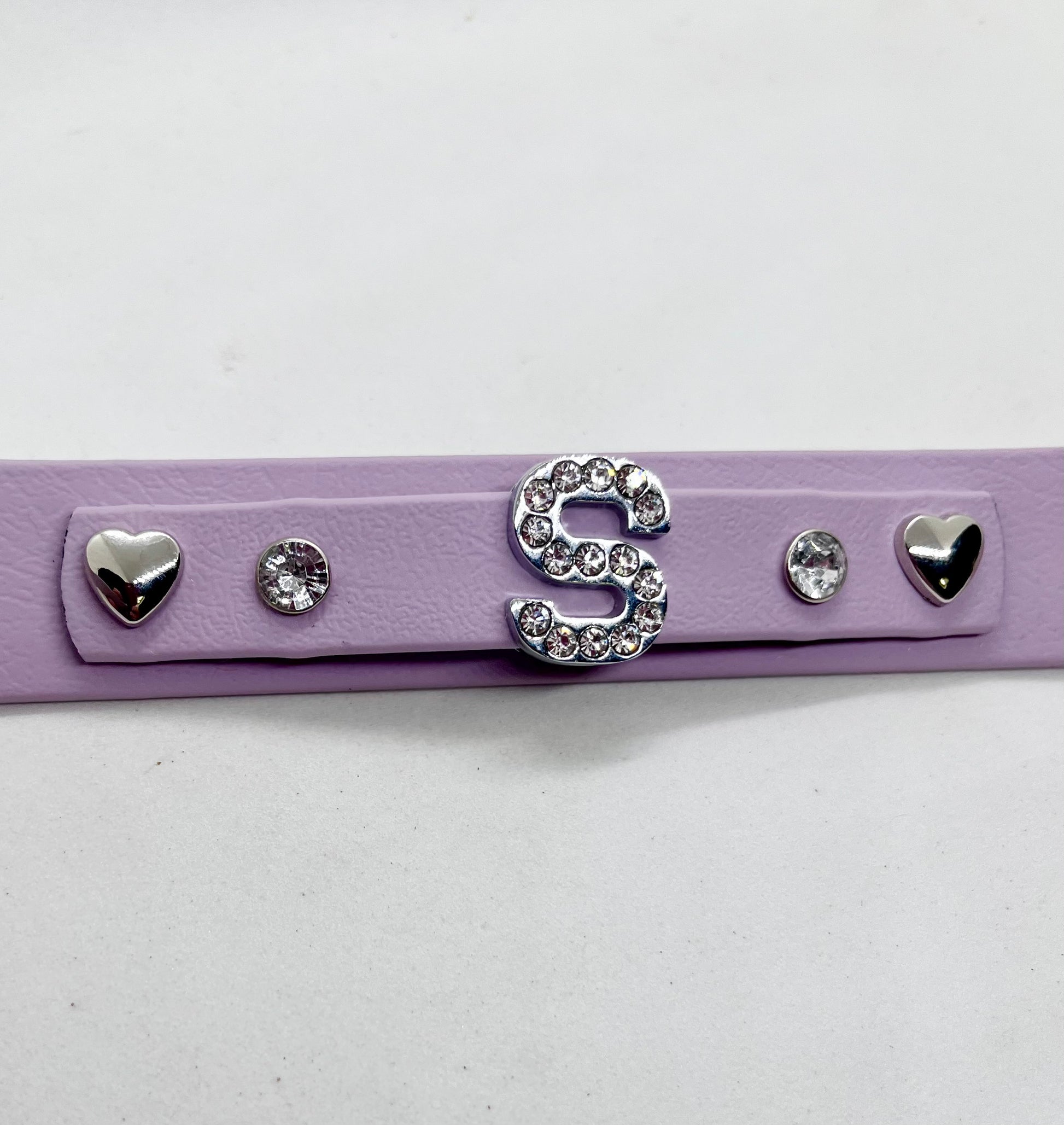 Luxe Letter lilac collar stainless steel O ring detail JOOLS LONDON