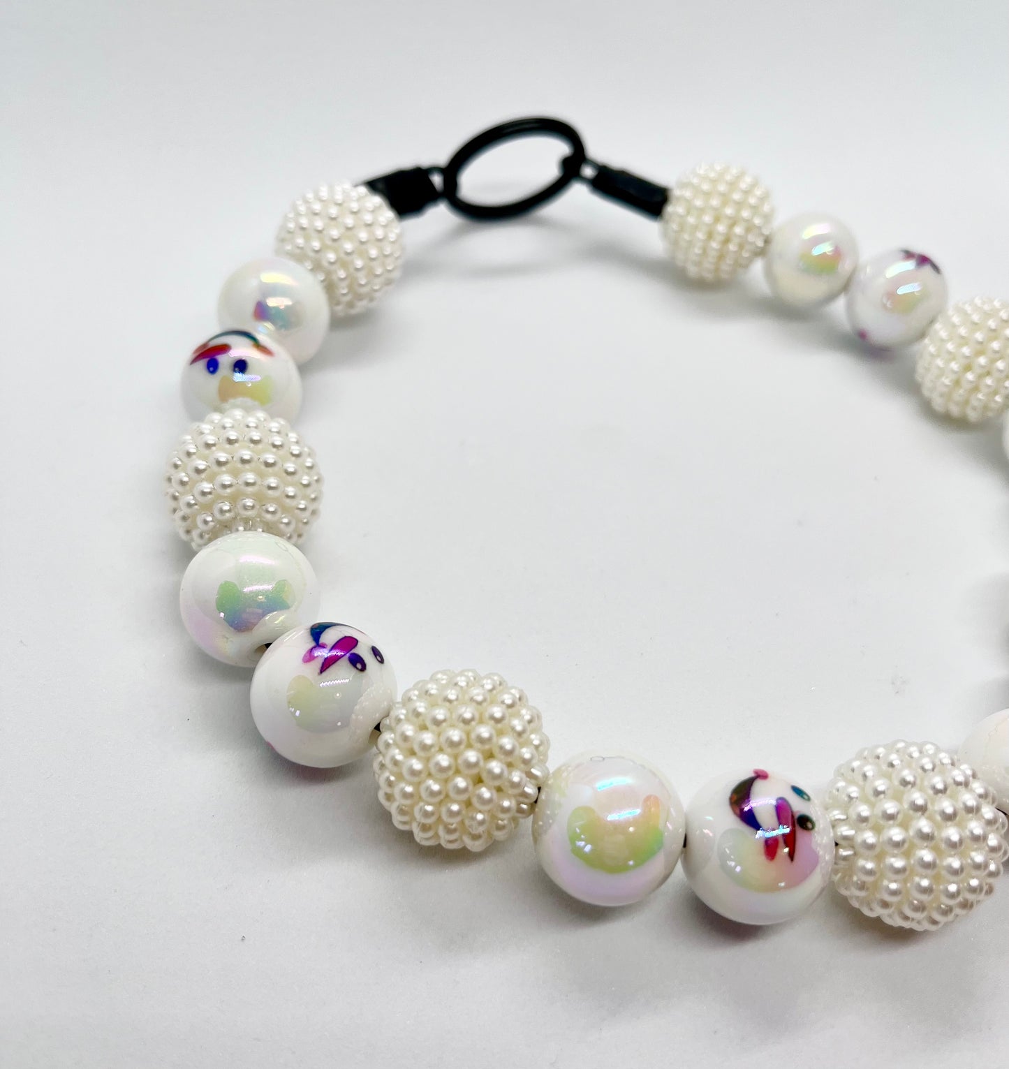 ‘Snowman Shimmer’  Christmas beaded dog collar necklace