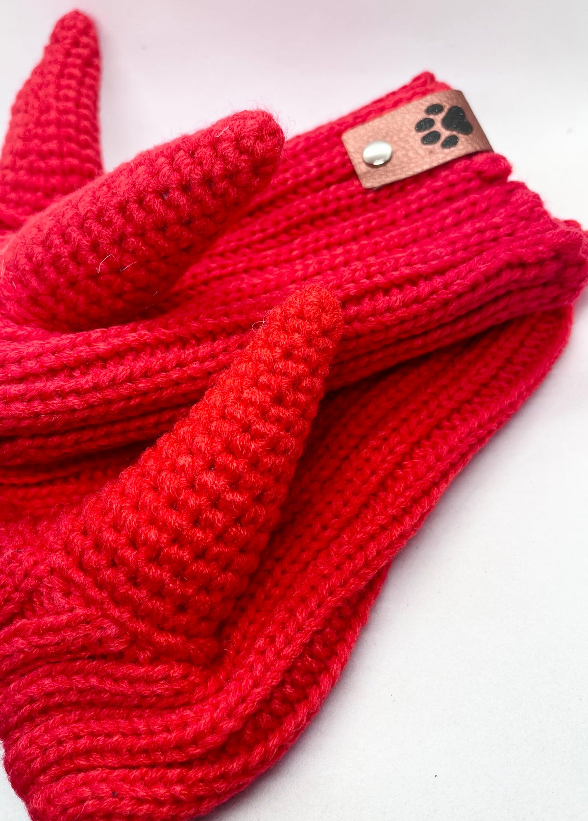 Halloween Red 'Devil Game-Changer' Snood Hat Headwear Woolly Hat for Dogs