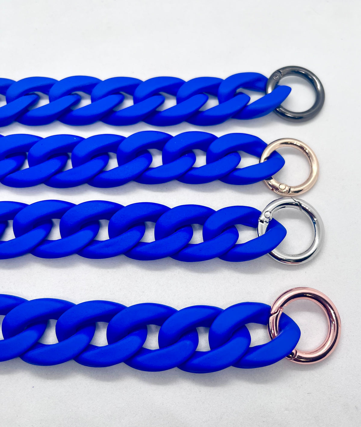 'Colour Chain' Royal Blue Medium Link Dog Collar 20mm