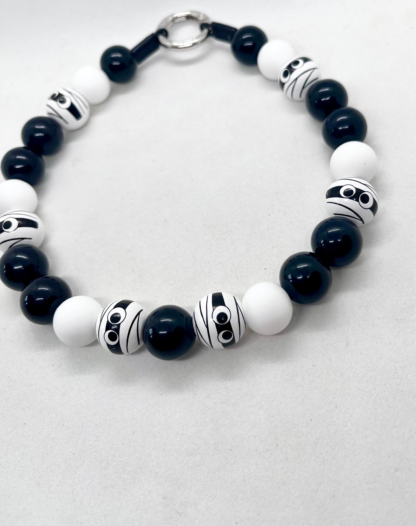 Halloween Collection 'Bandage Baller' Mummy Beaded Dog Collar