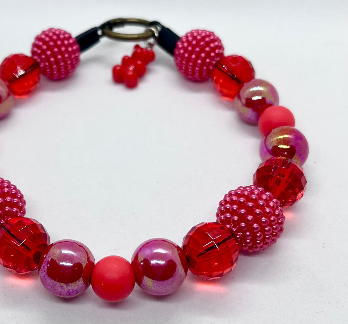 'Couture Crush' Valentines Inspired Red Beaded Dog Collar