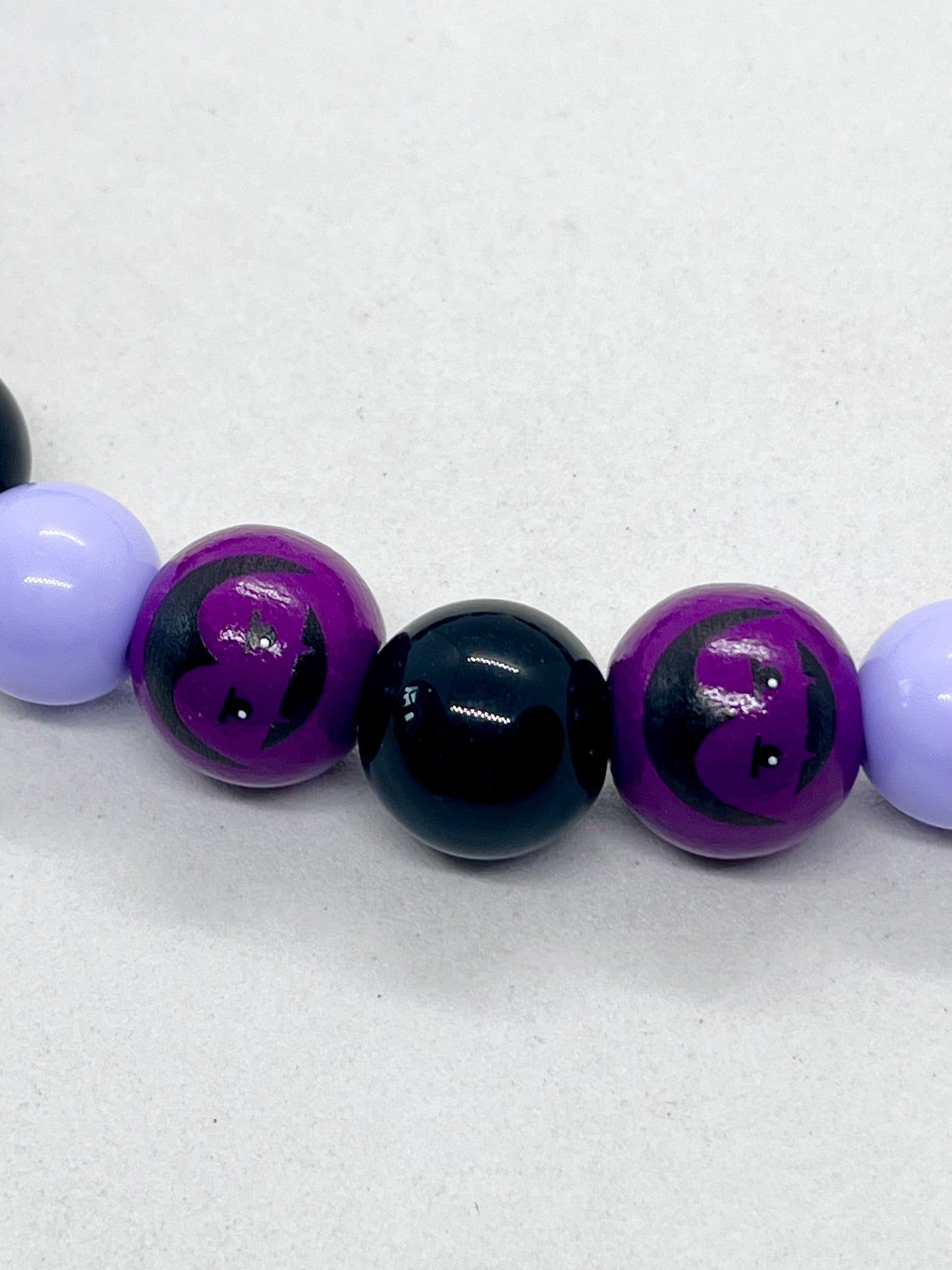 Halloween Collection 'Dracula Drip' Purple Vampire Beaded Dog Collar