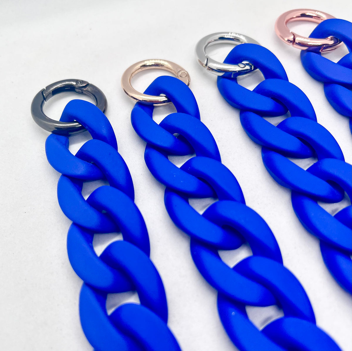 'Colour Chain' Royal Blue Medium Link Dog Collar 20mm