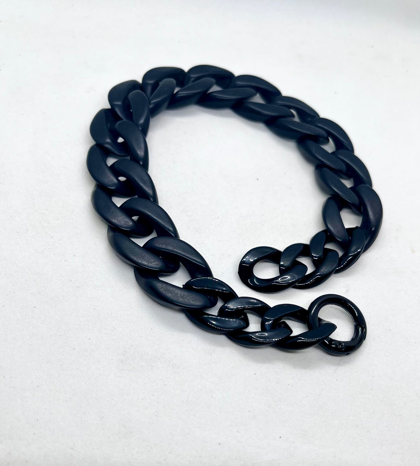 Duo Chain' Matte & Gloss Black dog collar lifestyle shot | JOOLS LONDON