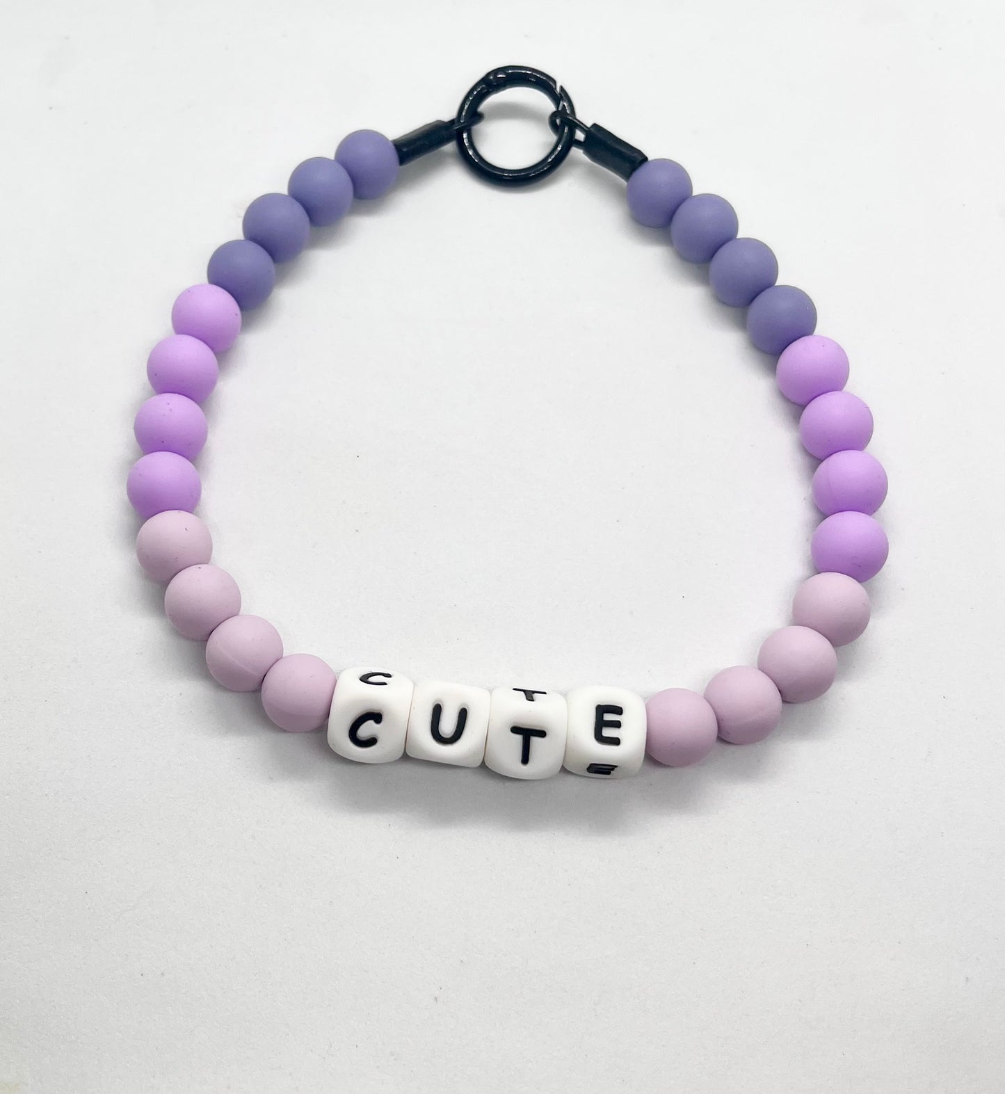 SALE 14 inches/38cm ‘Cute Wiggle’ purple ombre beaded CUTE bead dog collar necklace NOW £10.50