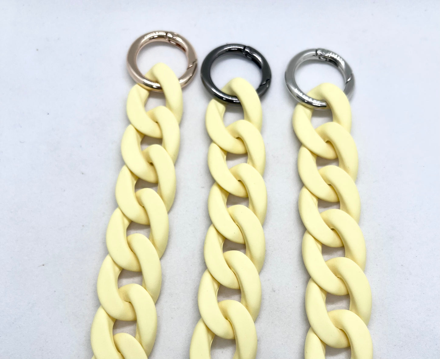 'Colour Chain' Lemon Yellow Medium Link Dog Collar | 20mm