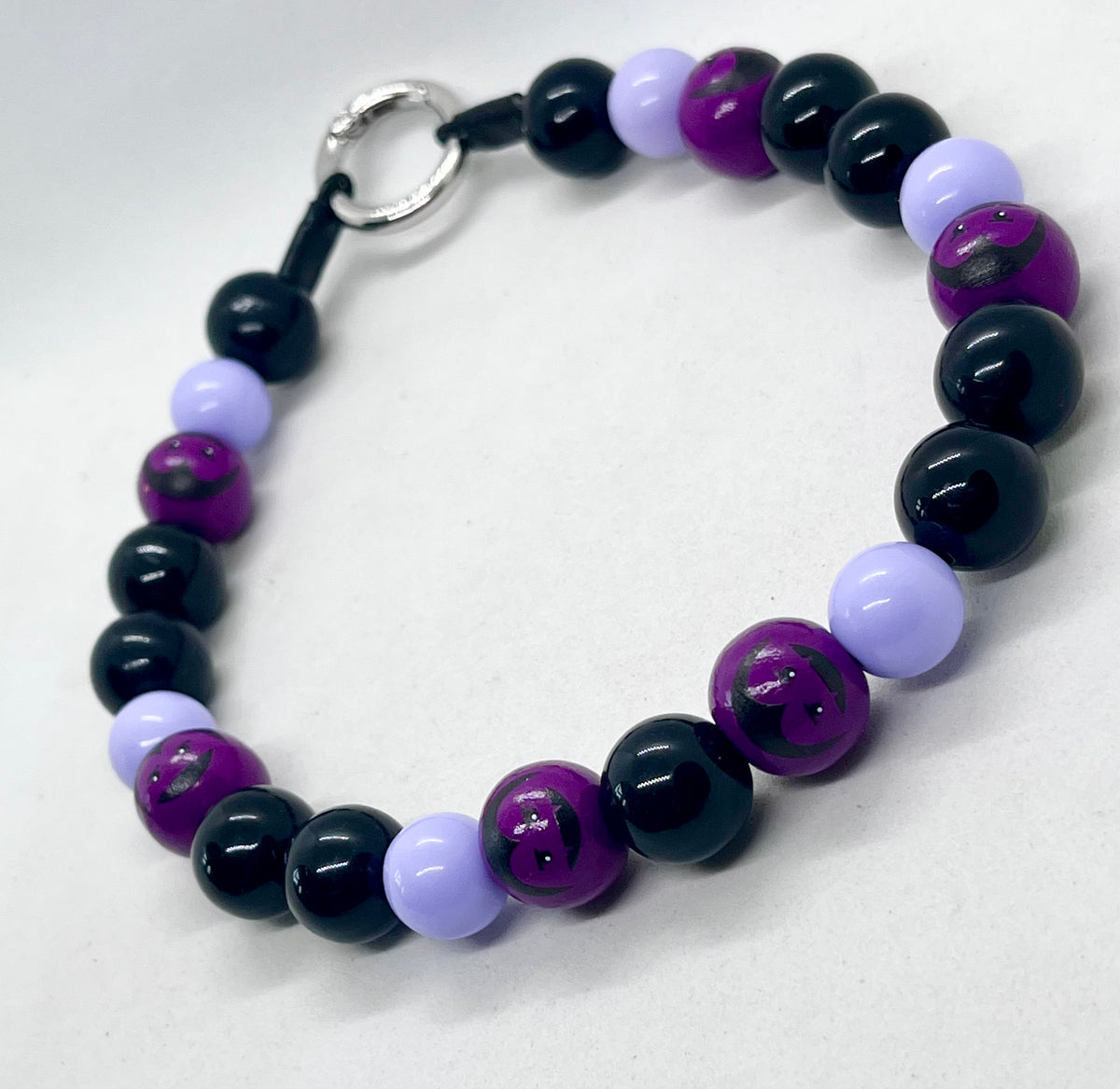 Halloween Collection 'Dracula Drip' Purple Vampire Beaded Dog Collar