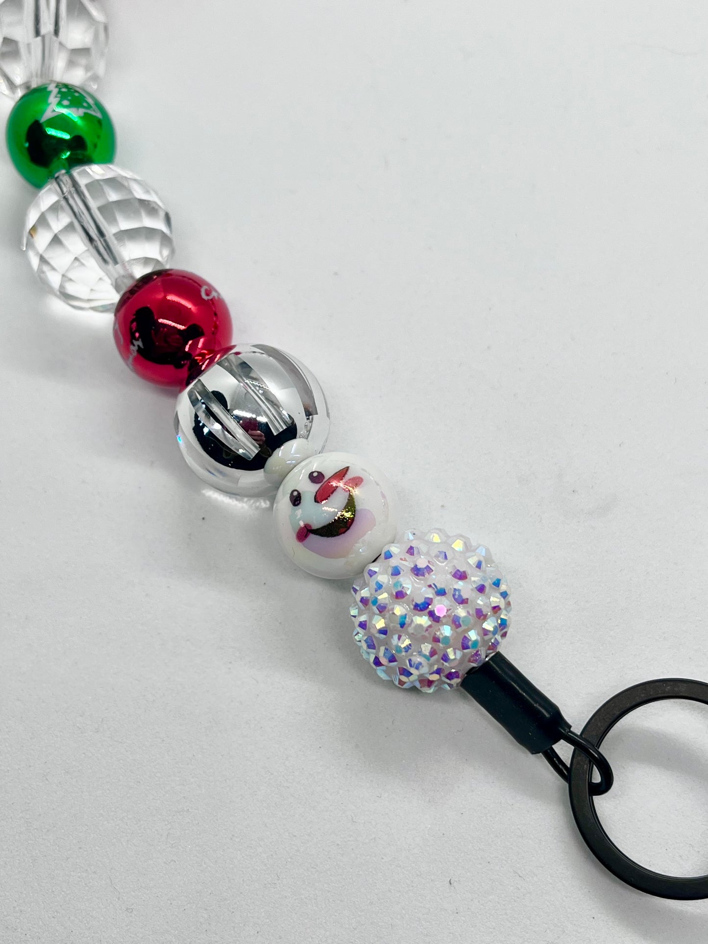 ‘Winter Crystal ’  Christmas sparkle & foil bauble personalised beaded dog collar necklace