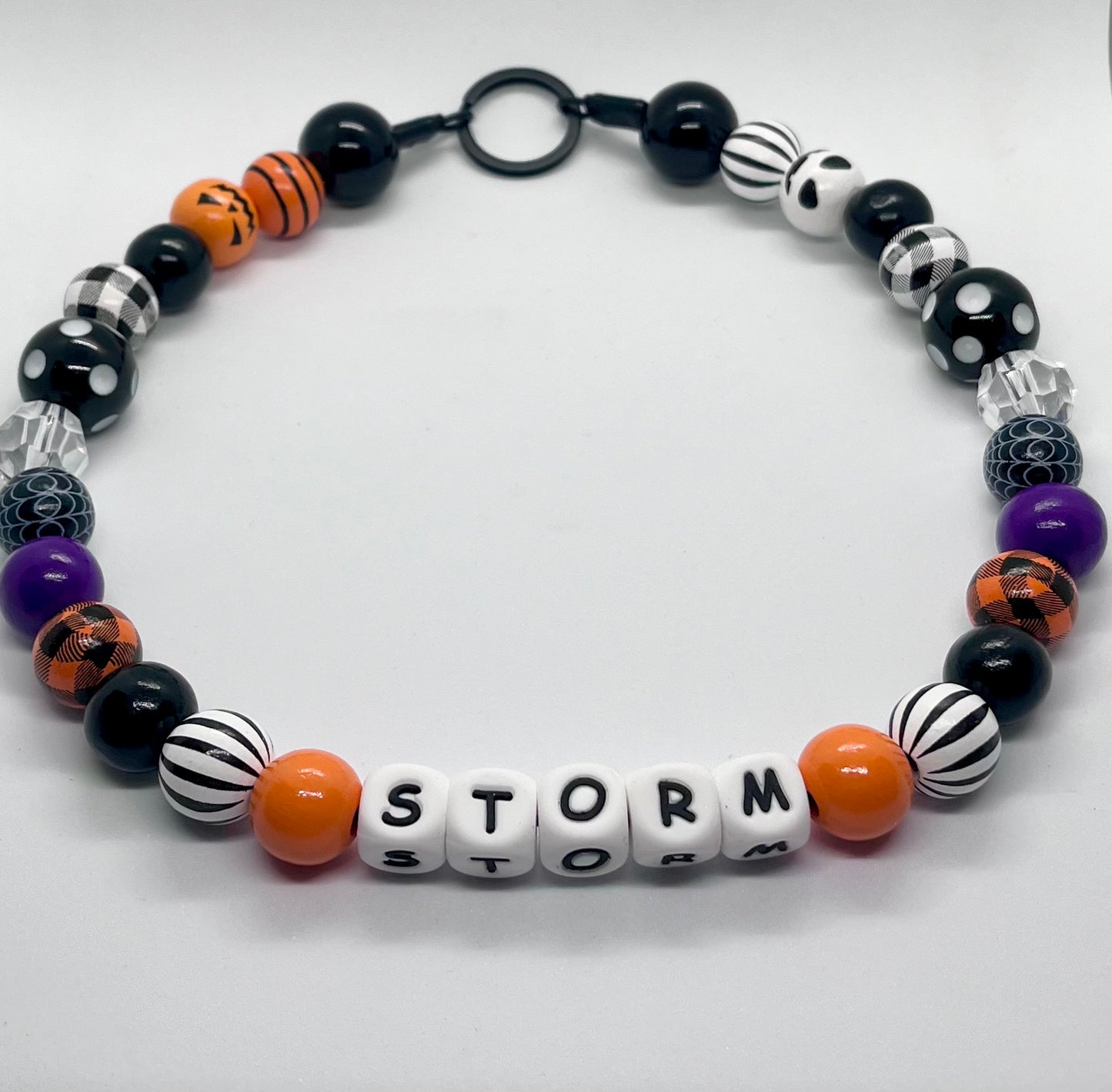 HALLOWEEN 'Witch Please' Beaded Personalised Dog Collar