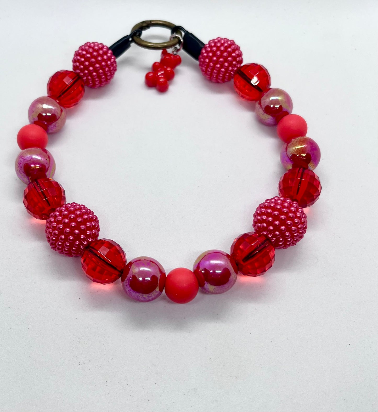 'Couture Crush' Valentines Inspired Red Beaded Dog Collar