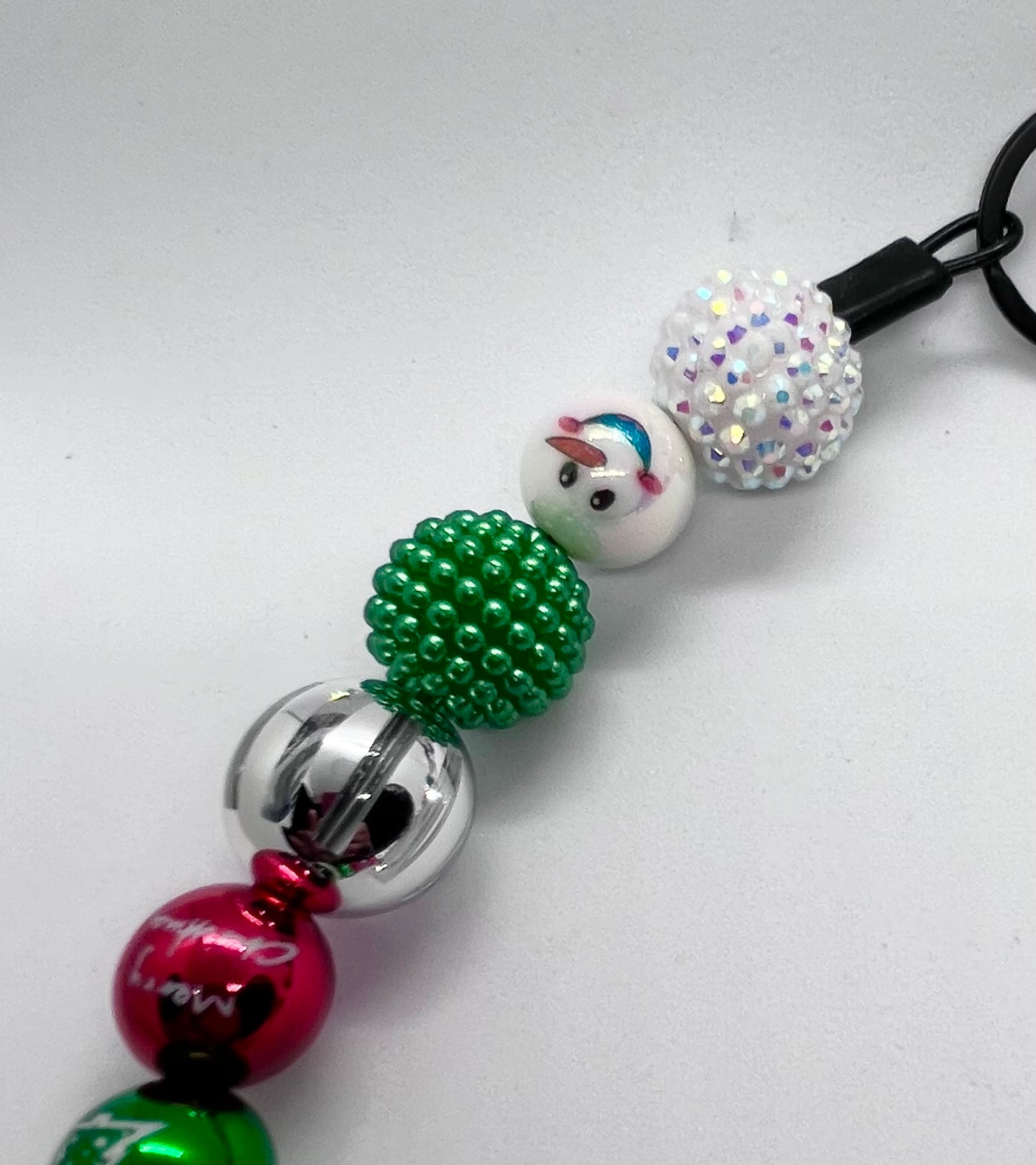 ‘Winter Crystal ’  Christmas sparkle & foil bauble personalised beaded dog collar necklace