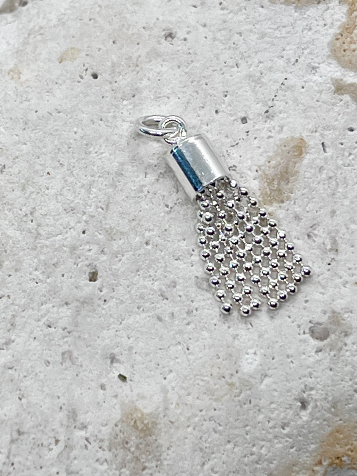925 Sterling Silver Ball Chain ‘Ball Tassel’ Charm Jump Ring or Lobster Clasp