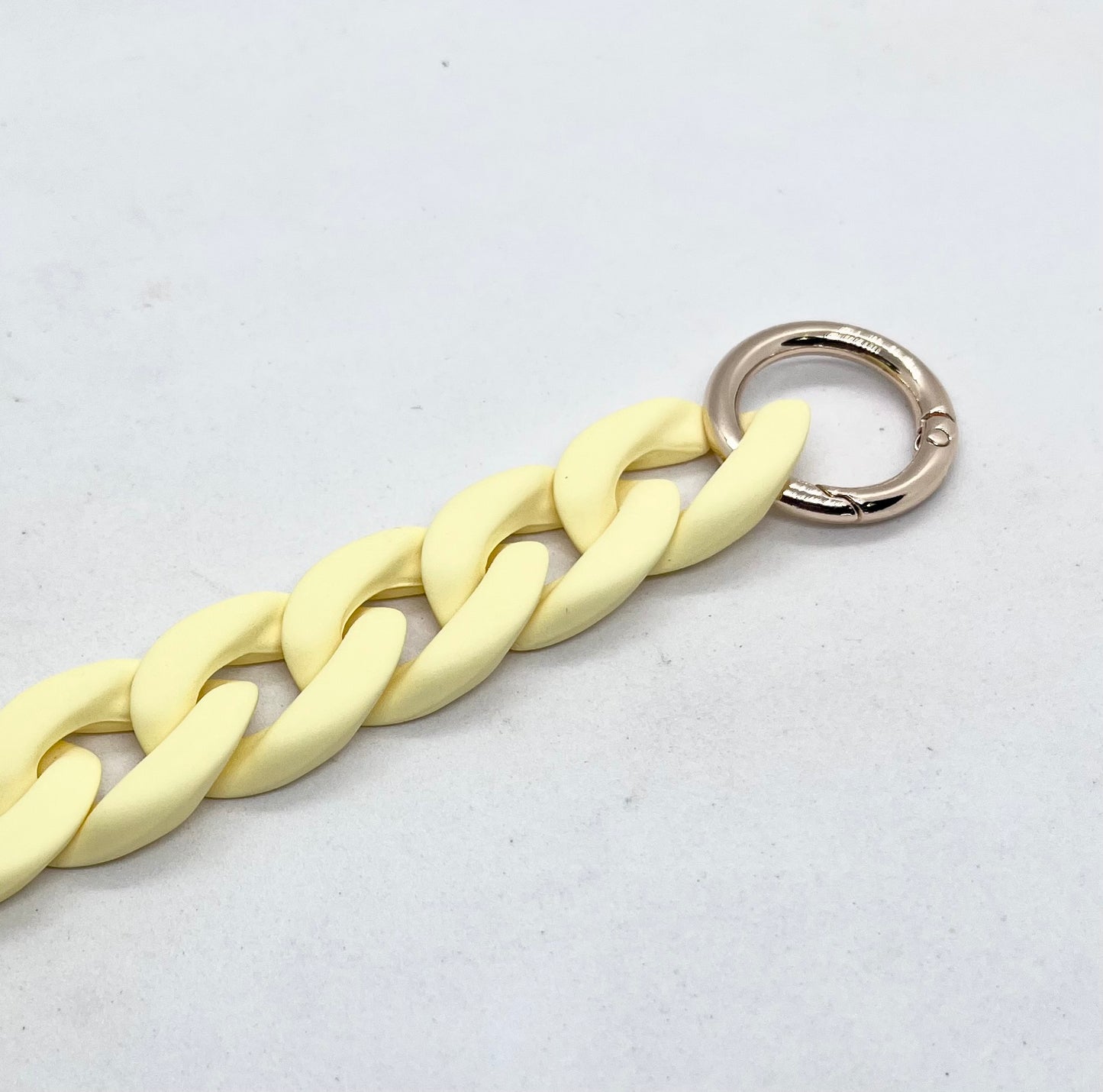 'Colour Chain' Lemon Yellow Medium Link Dog Collar | 20mm