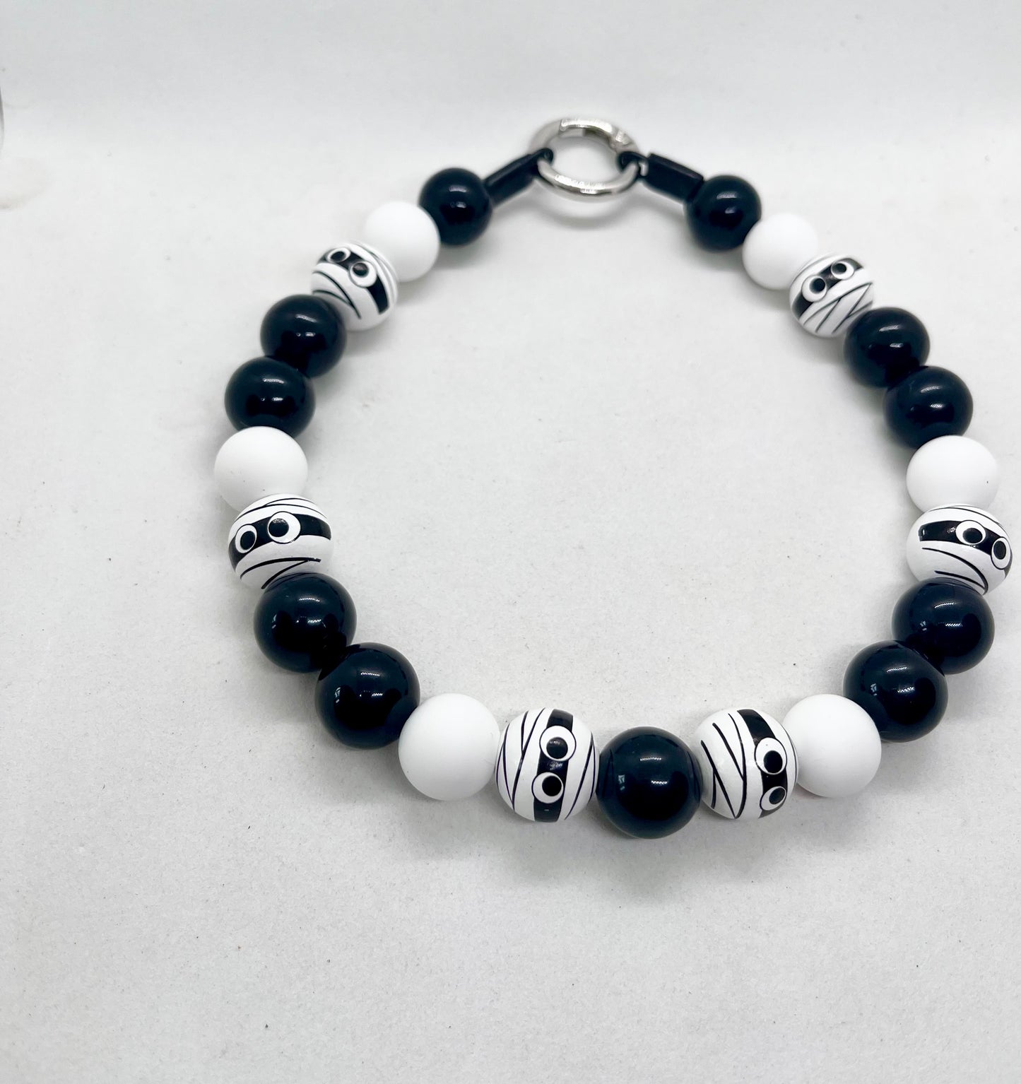 Halloween Collection 'Bandage Baller' Mummy Beaded Dog Collar