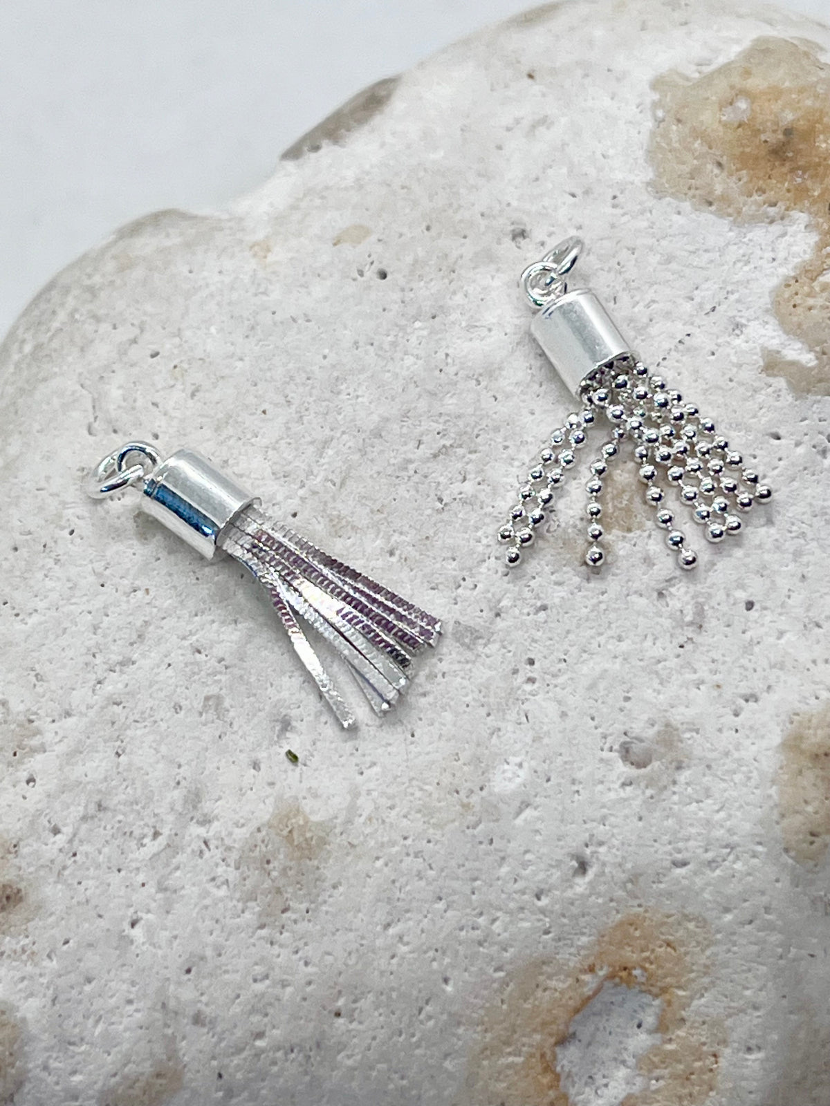925 Sterling Silver Ball Chain ‘Ball Tassel’ Charm Jump Ring or Lobster Clasp