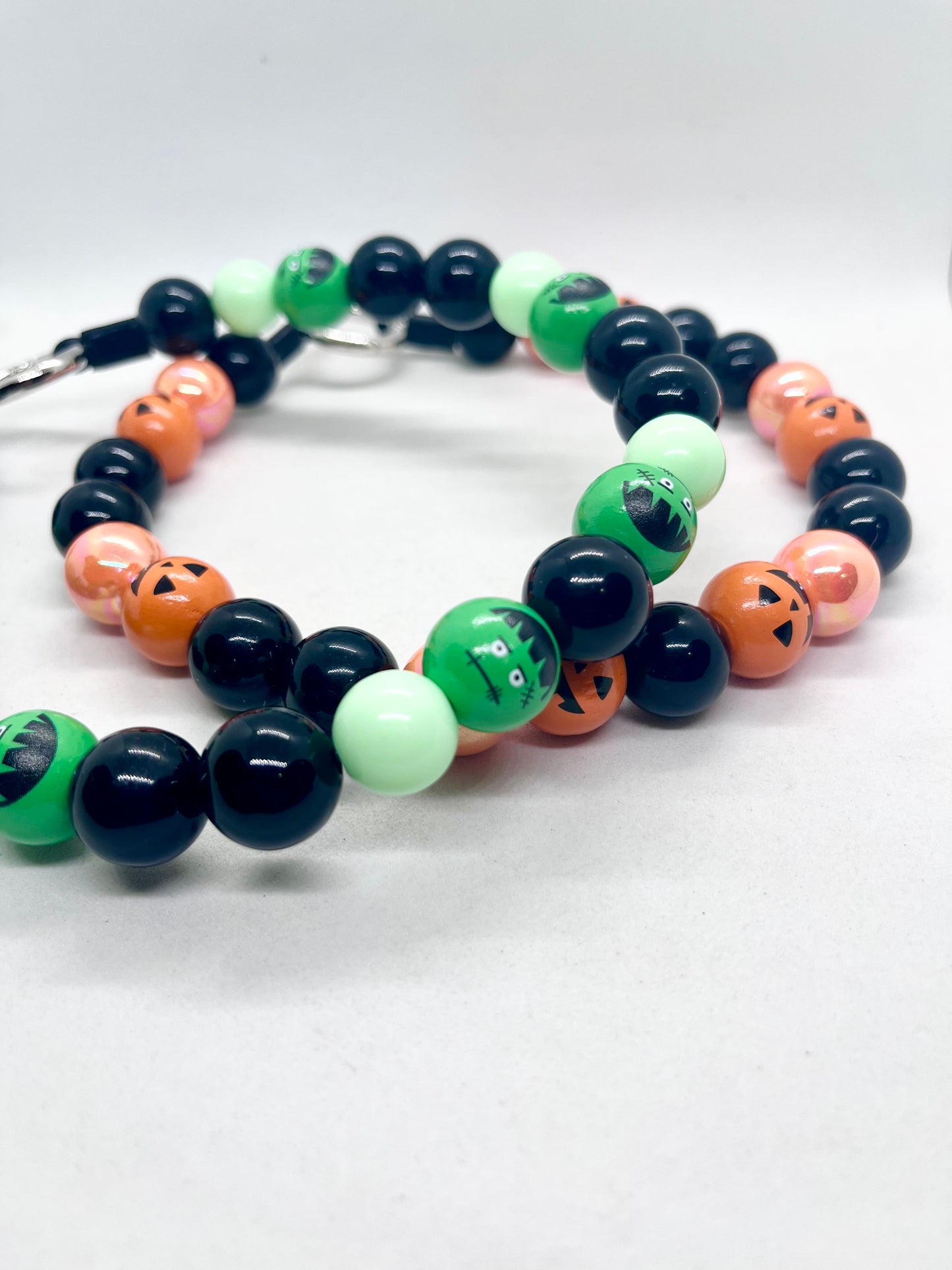 Halloween 'Pumpkin Pawty ' Pumpkin Orange Beaded Dog Collar