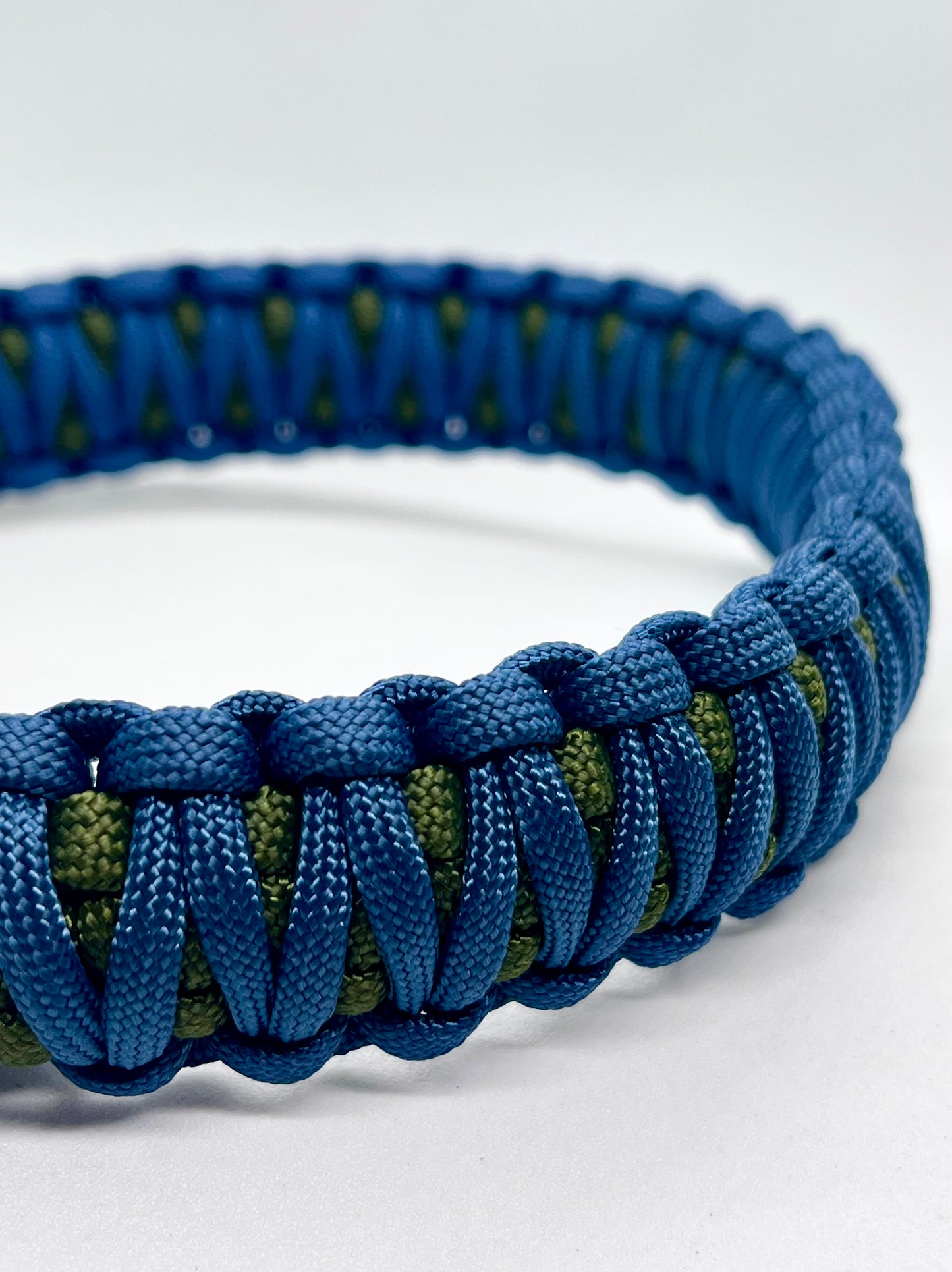 Paracord 'King Cobra' Standard Fit Dog Collar - Various Colour Combination Choices