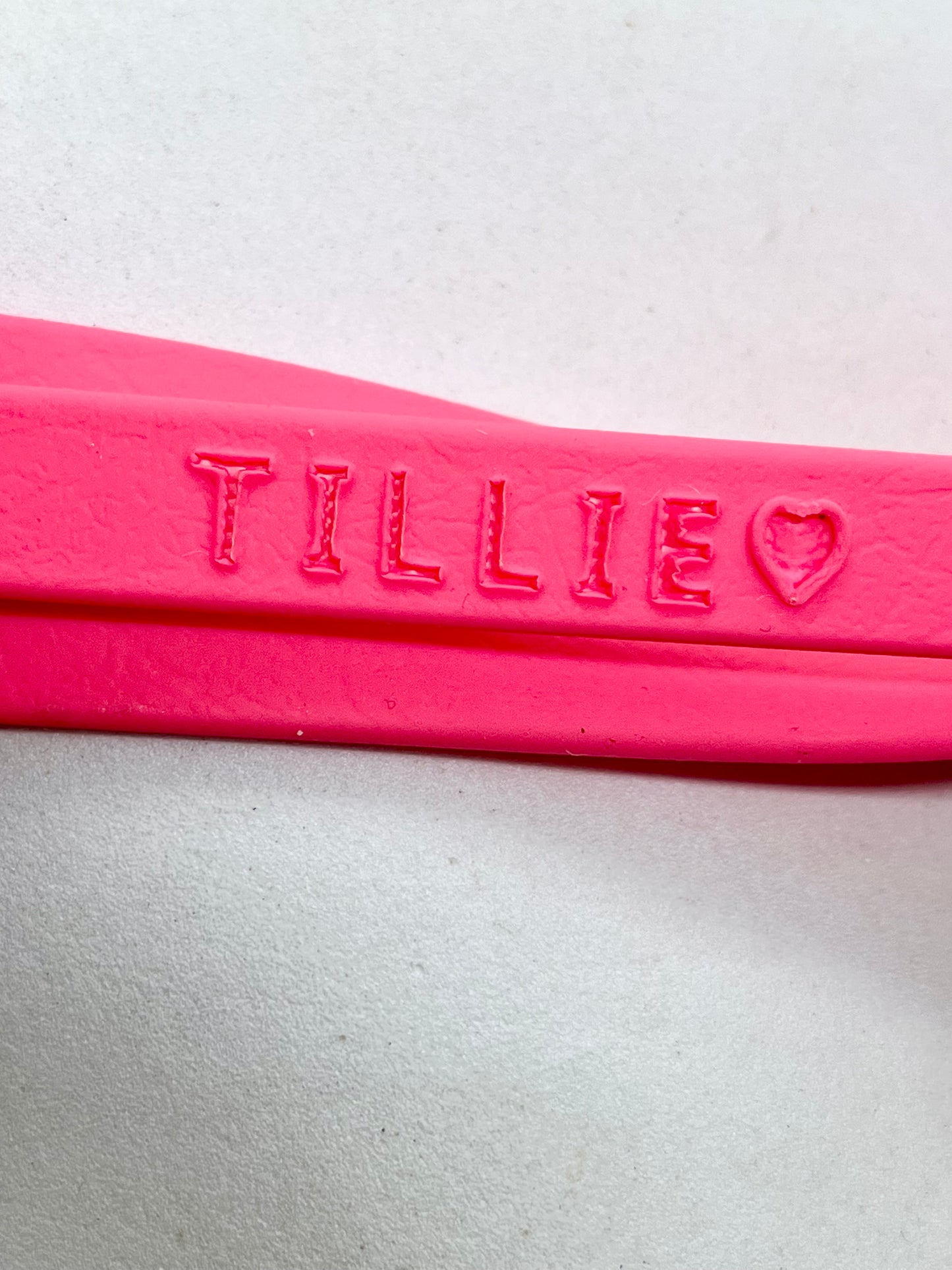 Blind embossed personalised dog collar.  JOOLS LONDON