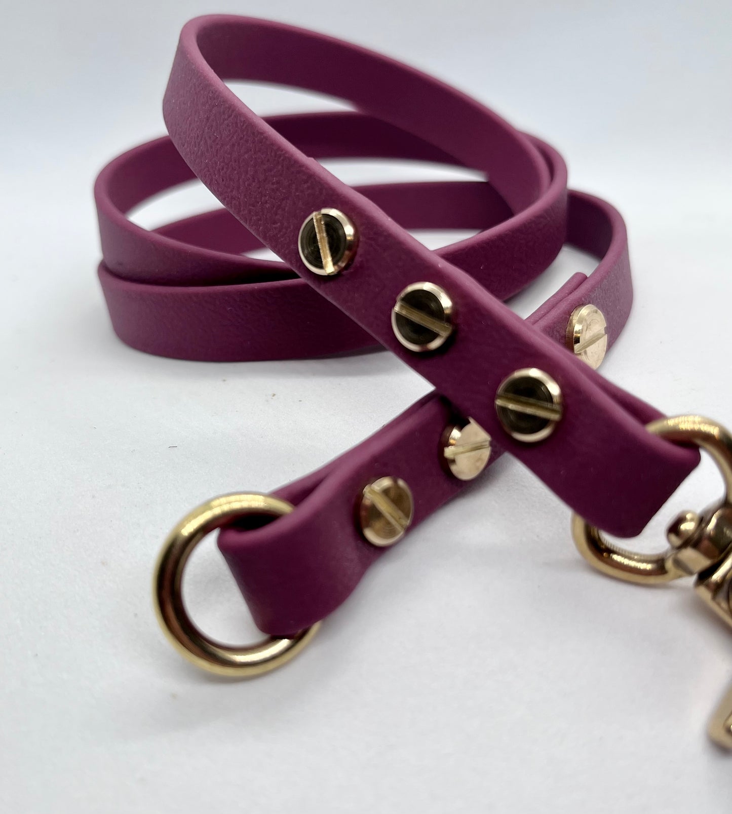 ‘Coffee Bean' detachable clip 4ft plain lead, no handle for mix & match,  BioThane® accessories 13mm & 19mm