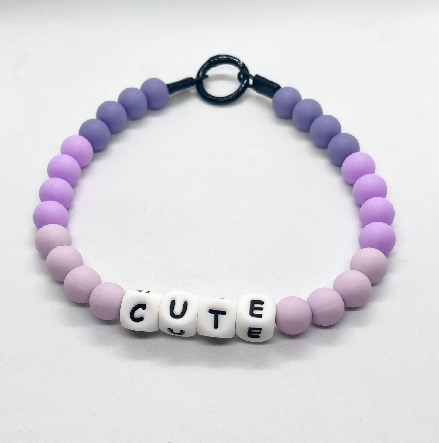 SALE 14 inches/38cm ‘Cute Wiggle’ purple ombre beaded CUTE bead dog collar necklace NOW £10.50