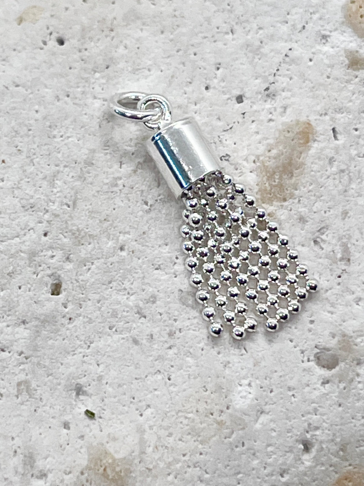925 Sterling Silver Ball Chain ‘Ball Tassel’ Charm Jump Ring or Lobster Clasp