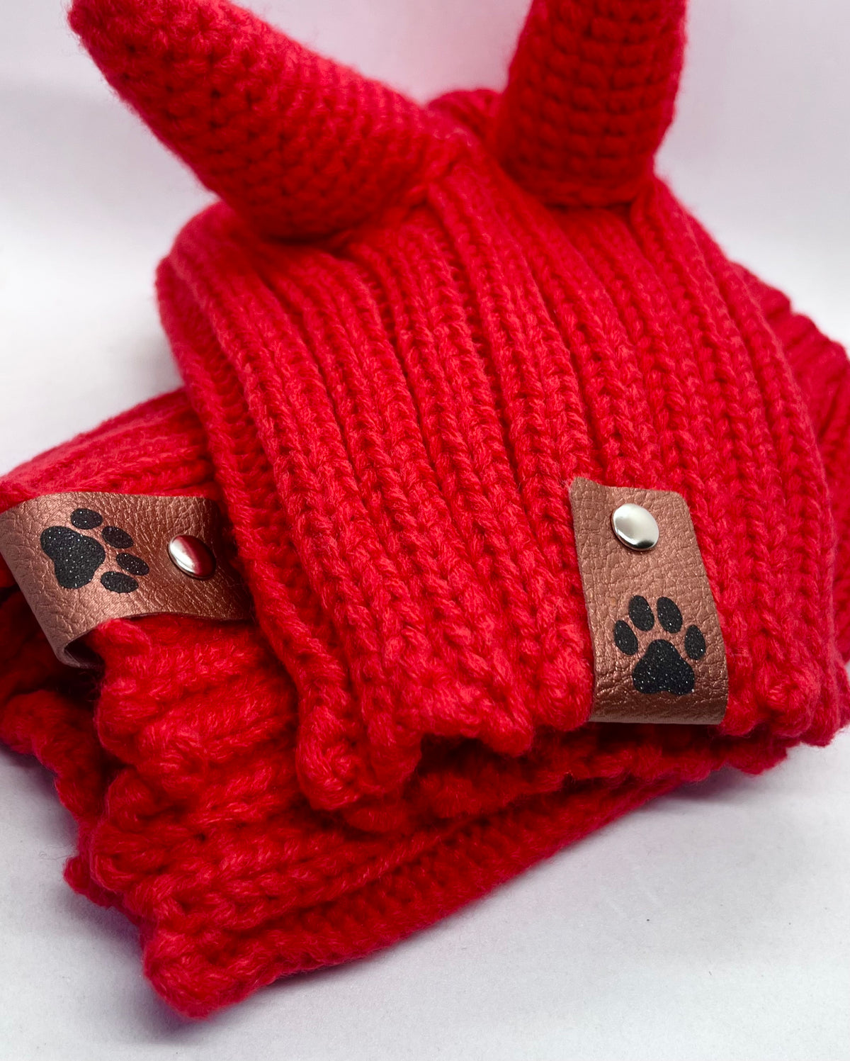 Halloween Red 'Devil Game-Changer' Snood Hat Headwear Woolly Hat for Dogs