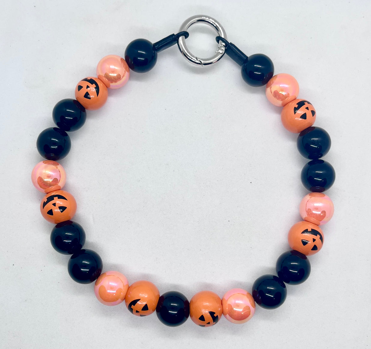 Halloween 'Pumpkin Pawty ' Pumpkin Orange Beaded Dog Collar