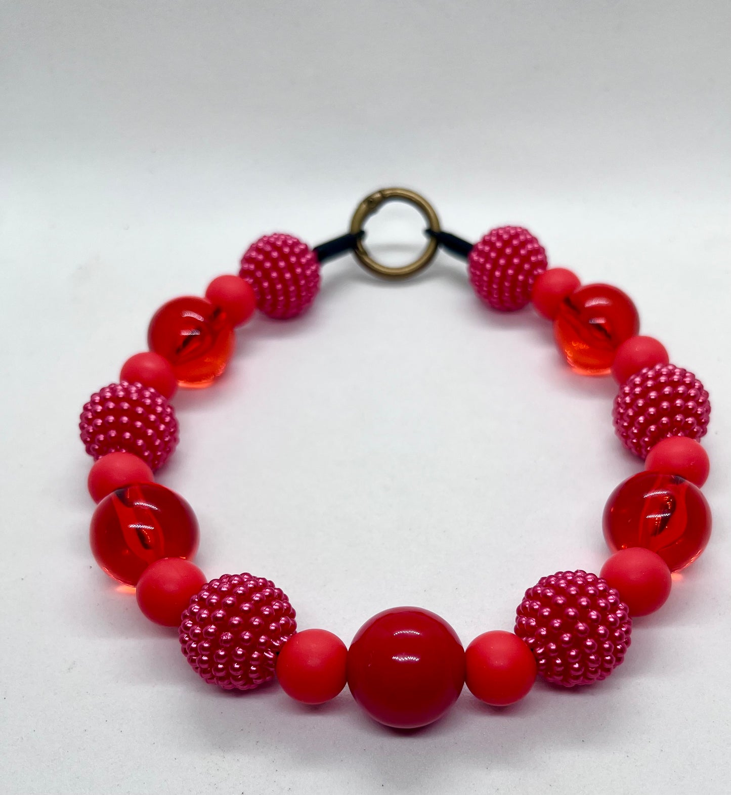 ‘Red Velvet’ Beaded Dog Collar - Valentine's Day Red