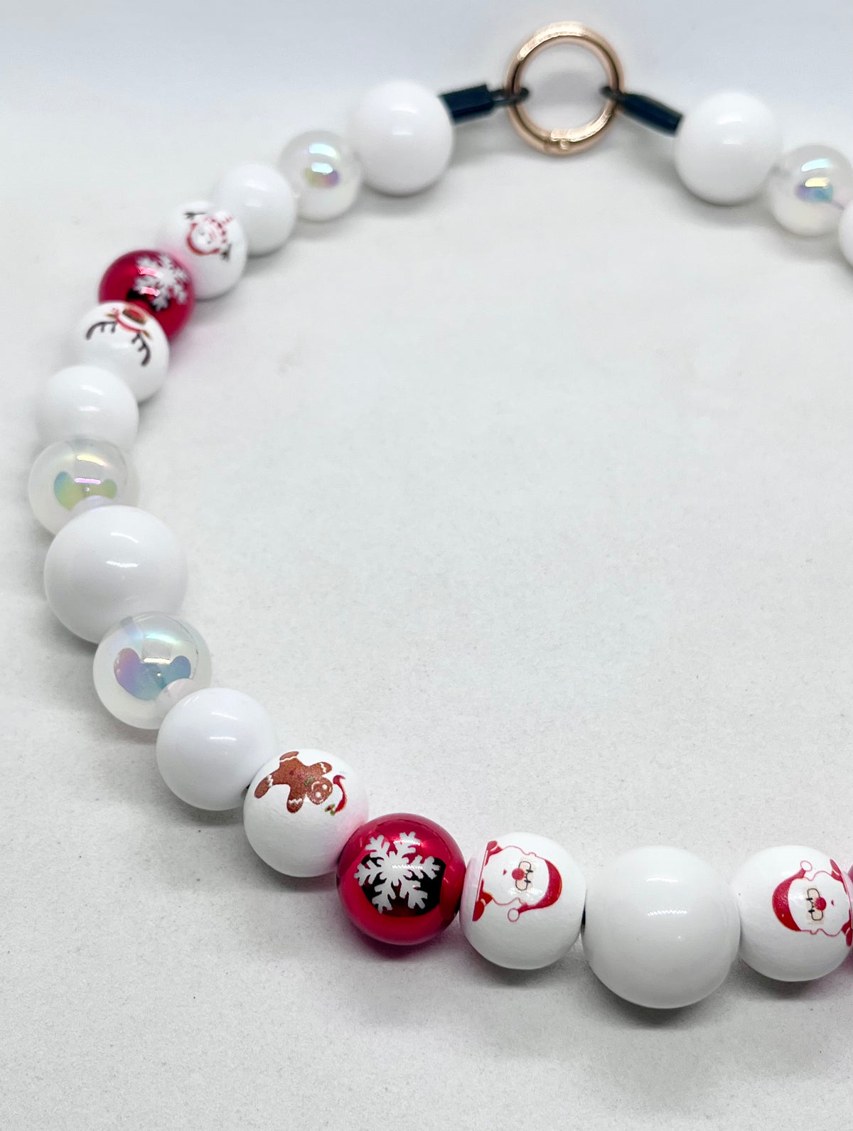 ‘Merry Mischief’ Christmas Beaded Dog Collar