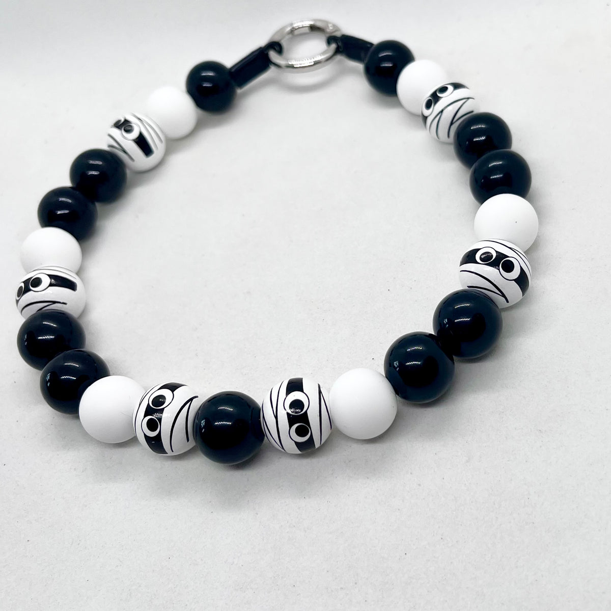 Halloween Collection 'Bandage Baller' Mummy Beaded Dog Collar