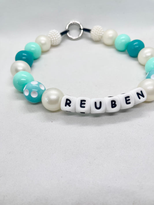 'Mostly Legend' Pastel Green Pearl Beaded Dog Collar