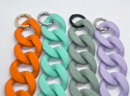 Colour chain link wide collar thick 30mm silver, gold & black clips