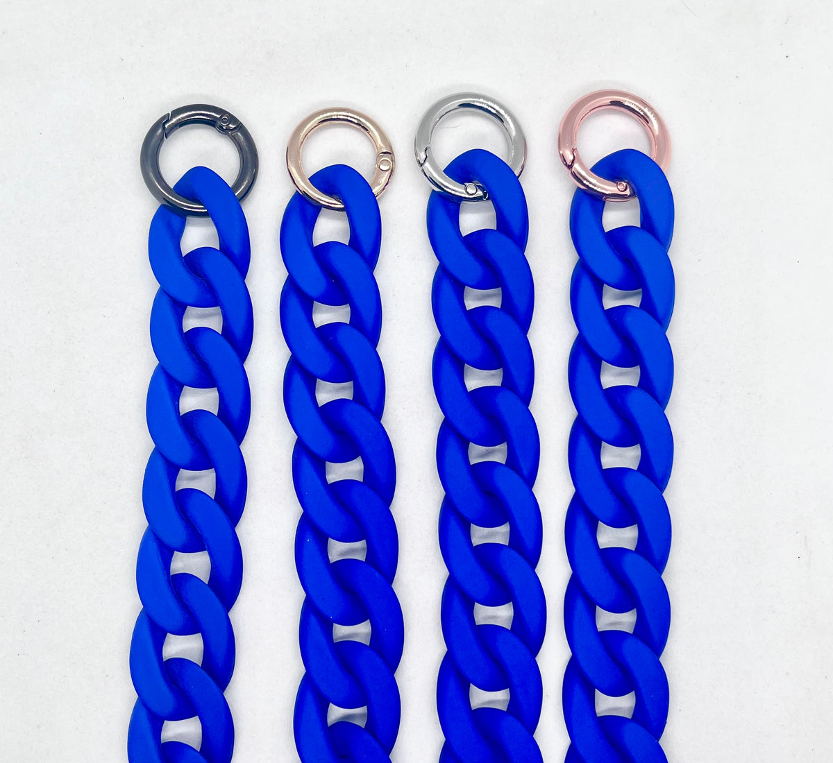 'Colour Chain' Royal Blue Medium Link Dog Collar 20mm