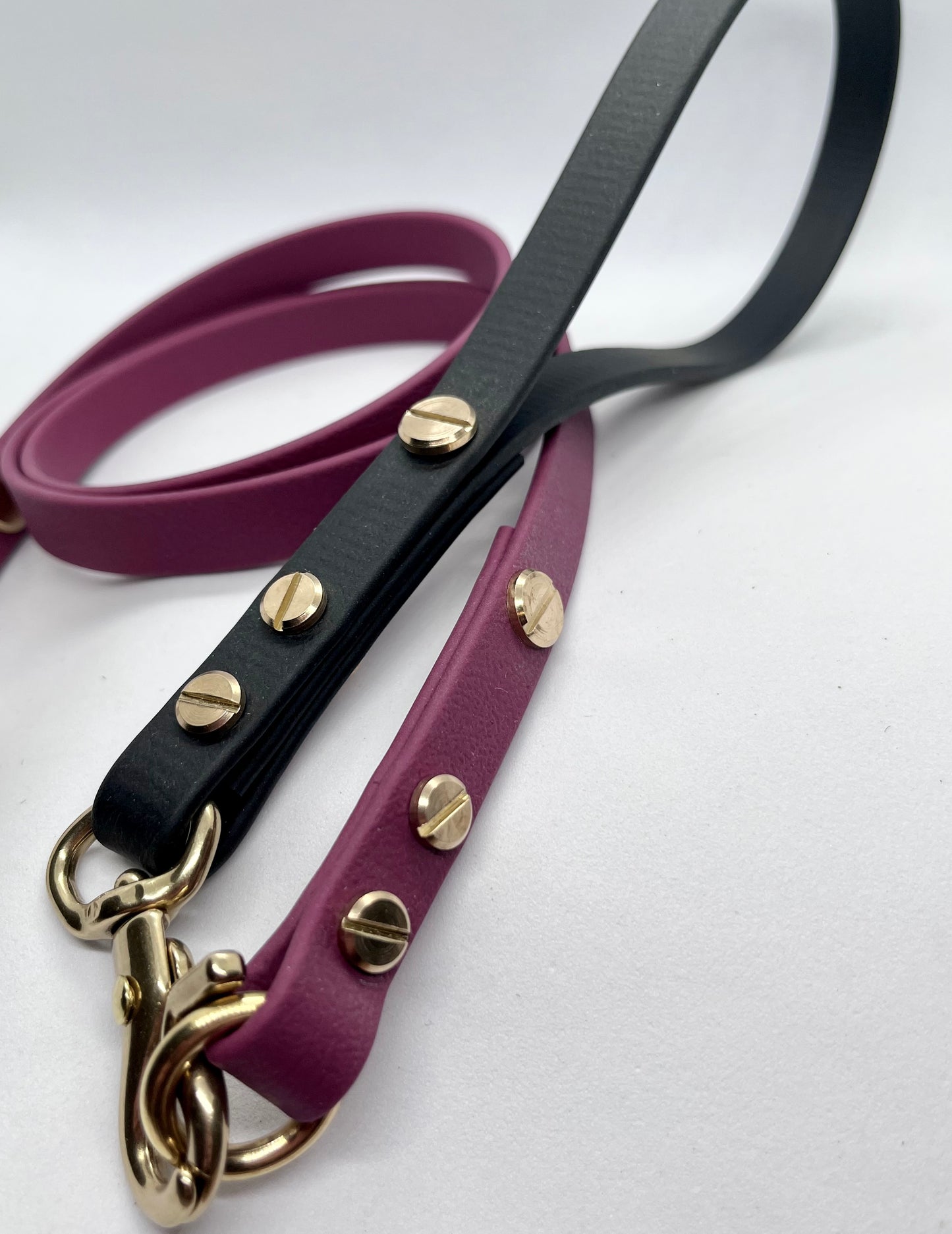 ‘Coffee Bean' detachable clip 4ft plain lead, no handle for mix & match,  BioThane® accessories 13mm & 19mm