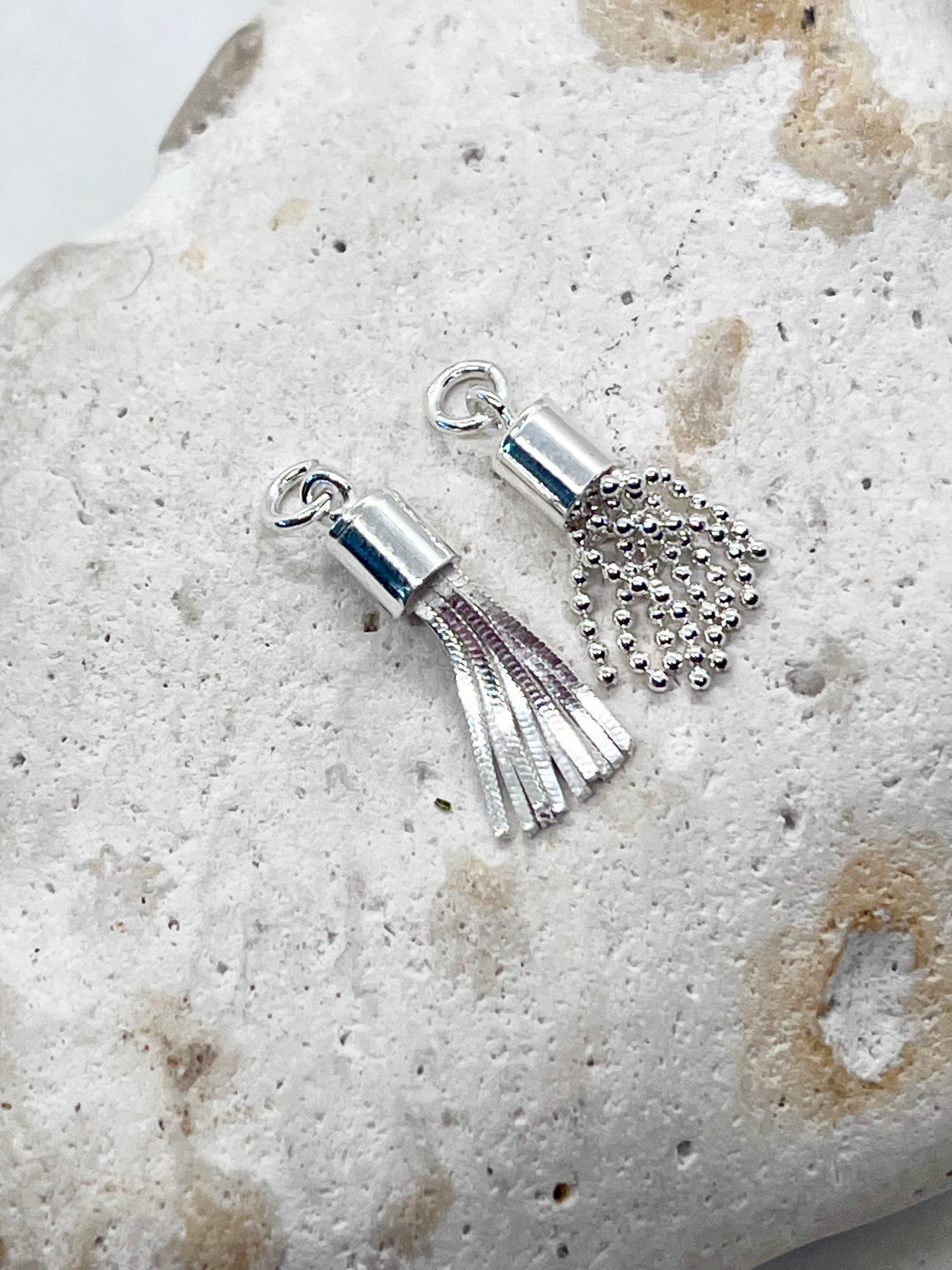925 Sterling Silver Ball Chain ‘Ball Tassel’ Charm Jump Ring or Lobster Clasp