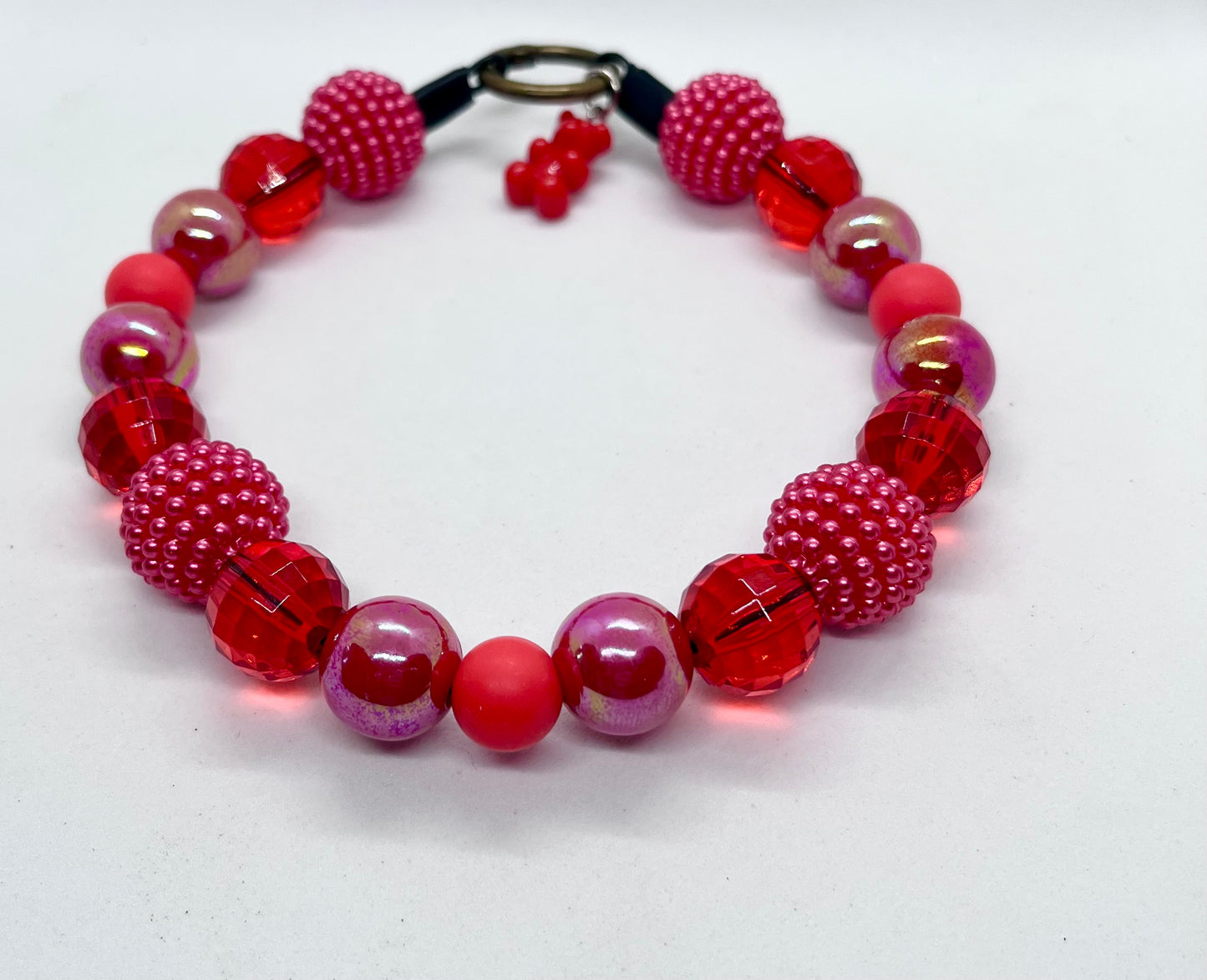 'Couture Crush' Valentines Inspired Red Beaded Dog Collar