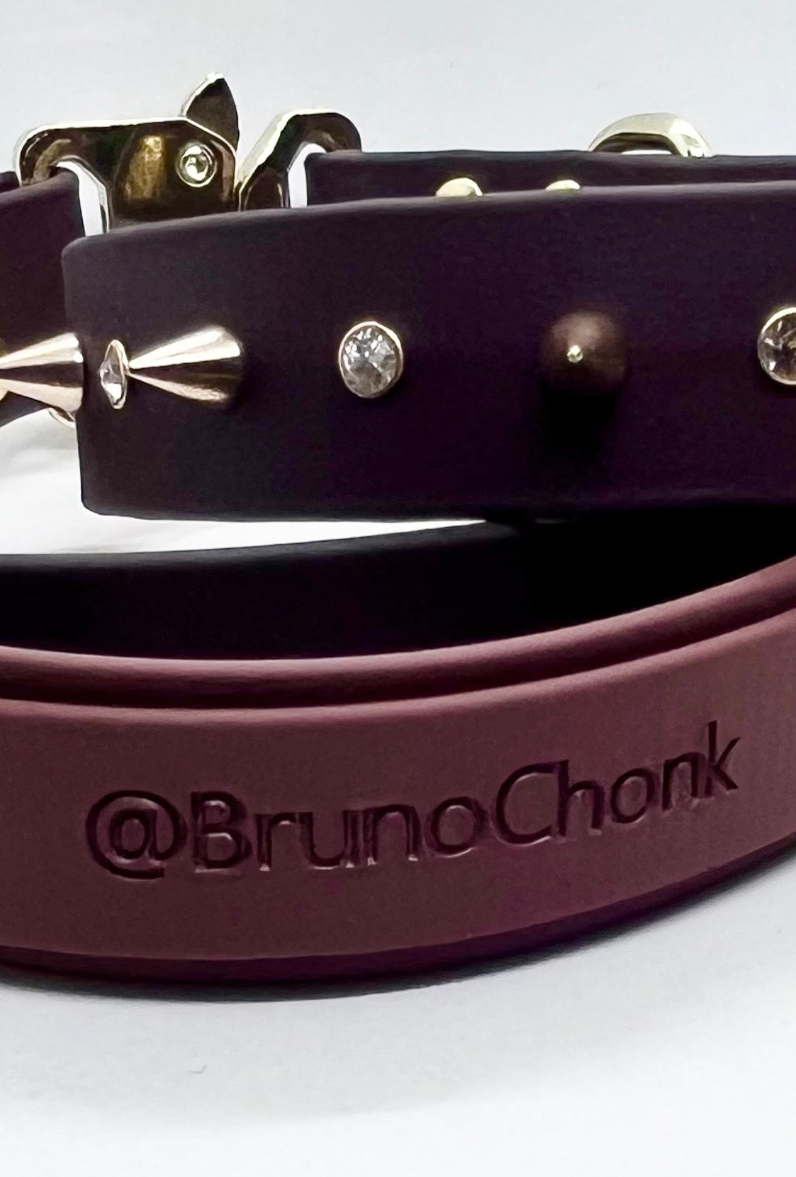 Diamante Rivet and Spiked Stud Dog Collar. JOOLS LONDON