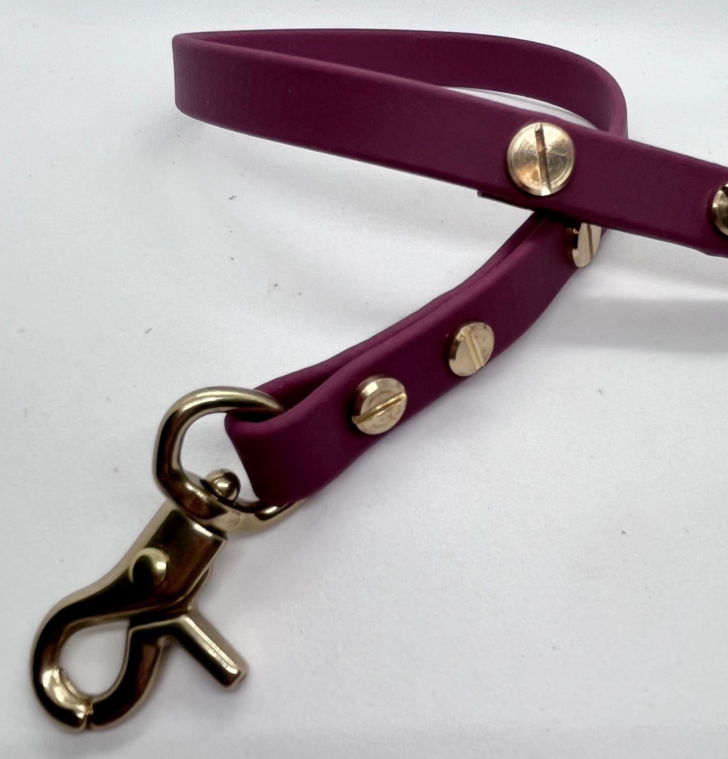 ‘Coffee Bean' detachable plain lead extender 12 inches 1ft - mix & match BioThane® accessories 13mm & 19mm