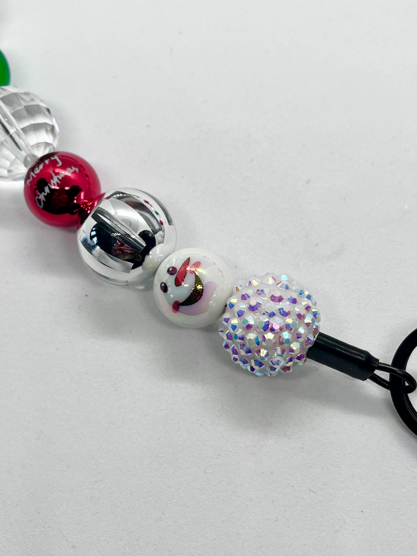 ‘Winter Crystal ’  Christmas sparkle & foil bauble personalised beaded dog collar necklace