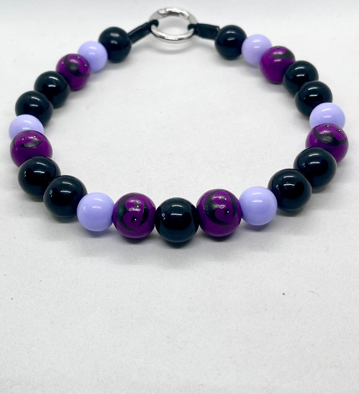 Halloween Collection 'Dracula Drip' Purple Vampire Beaded Dog Collar
