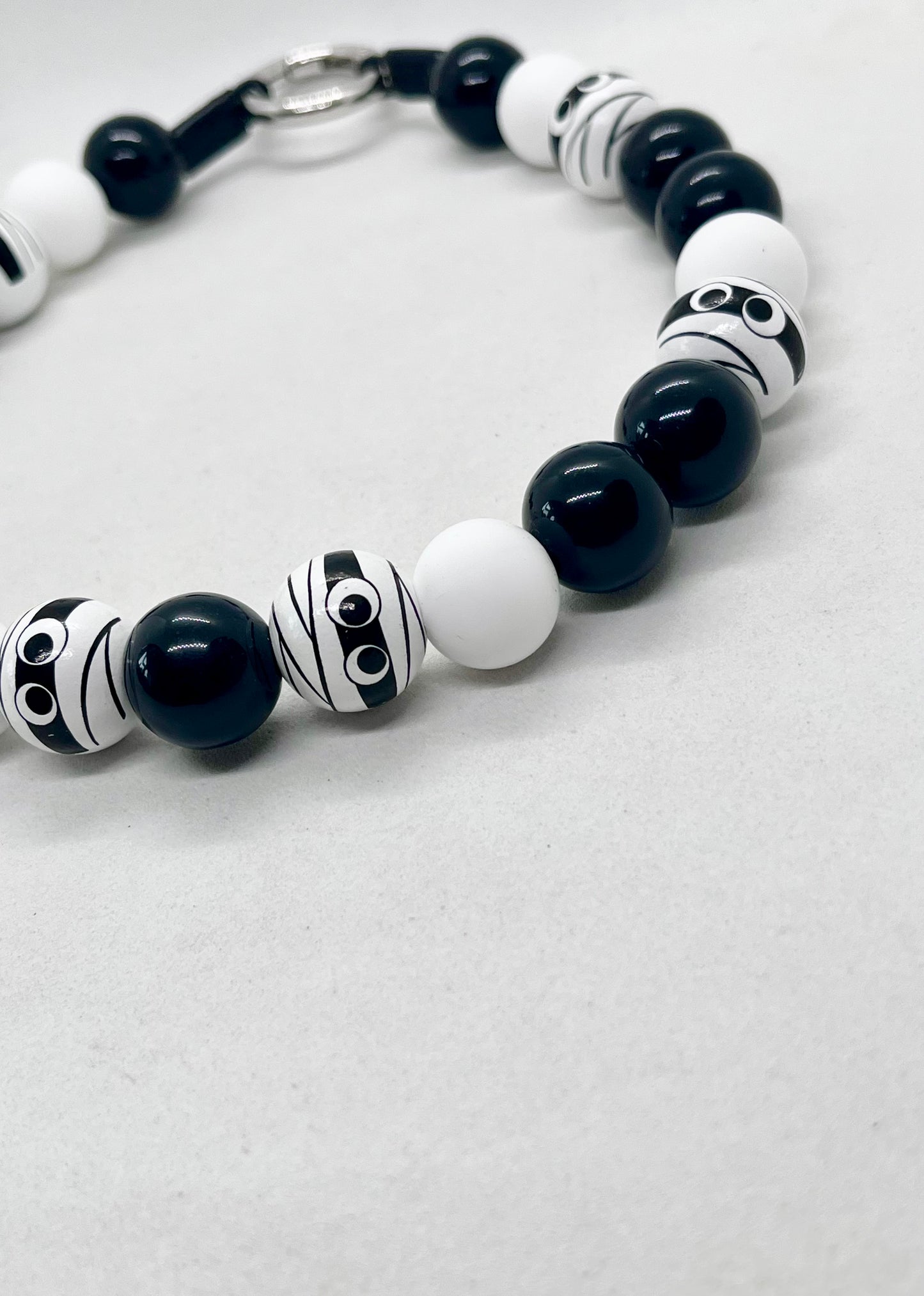 Halloween Collection 'Bandage Baller' Mummy Beaded Dog Collar