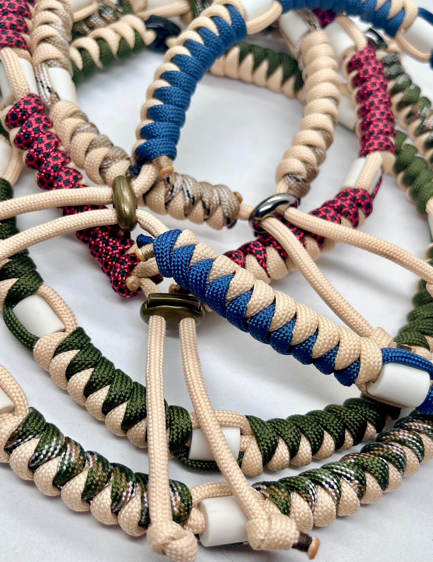 'Tan Selector' Selection of TAN Paracord EM Ceramic Pet Collar - Flea & Tick Prevention