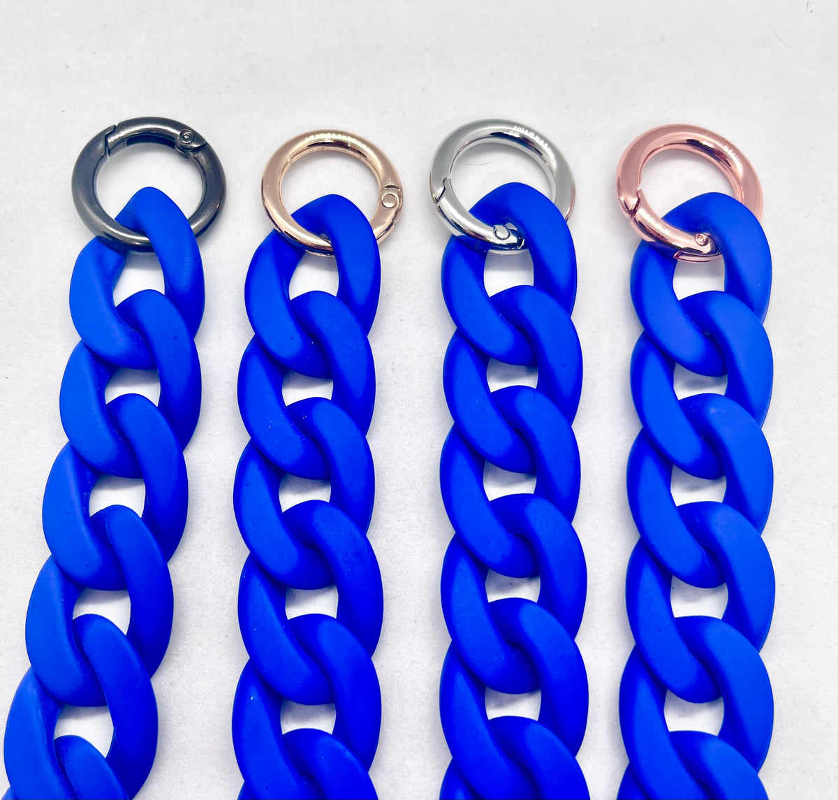 'Colour Chain' Royal Blue Medium Link Dog Collar 20mm