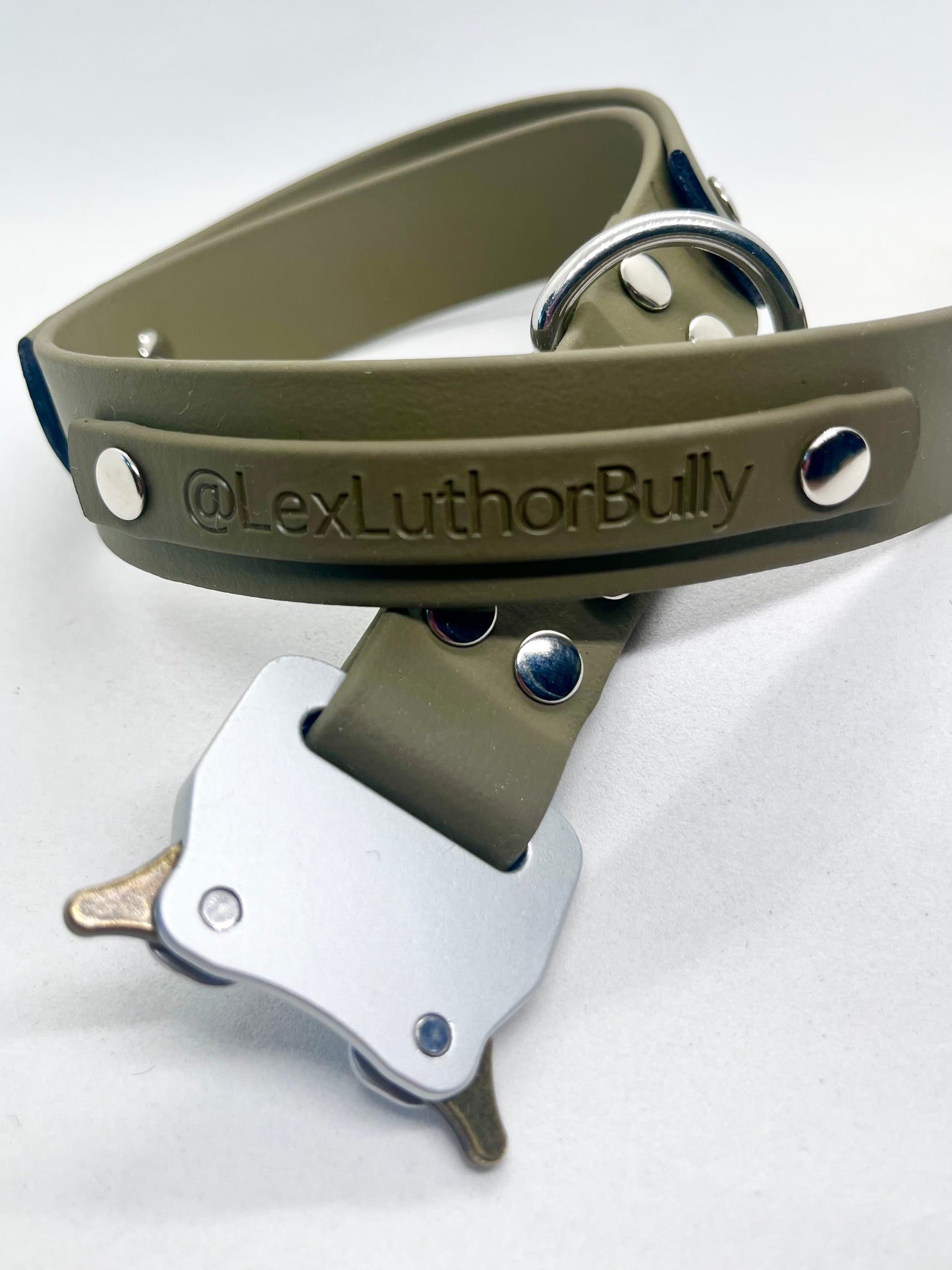 No Nonsense Tactical BioThane Dog Collar 25mm - safety lock buckle detail