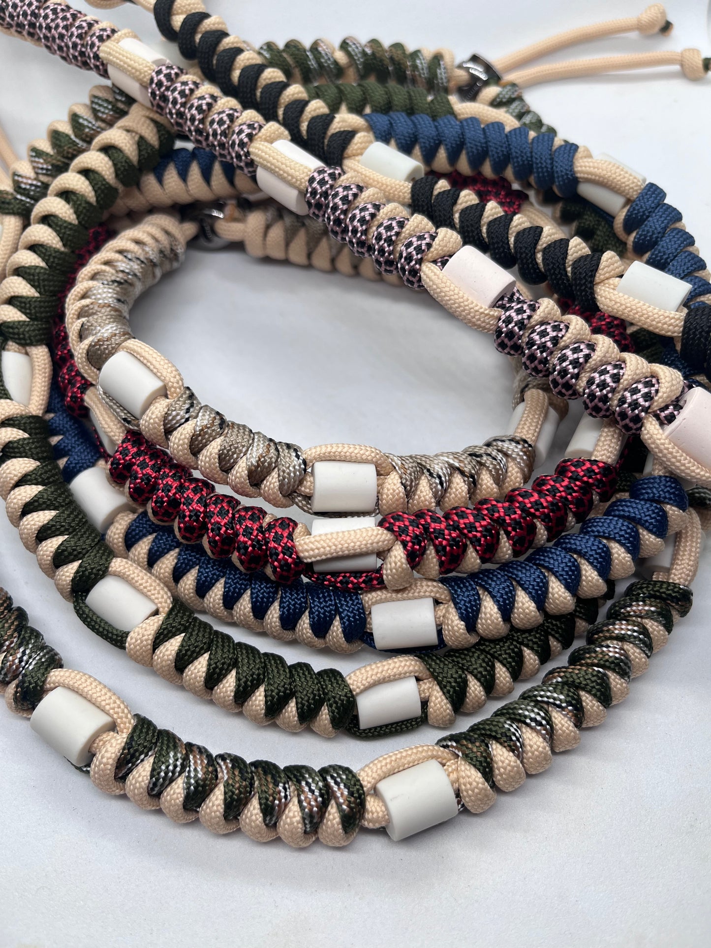 'Tan Selector' Selection of TAN Paracord EM Ceramic Pet Collar - Flea & Tick Prevention