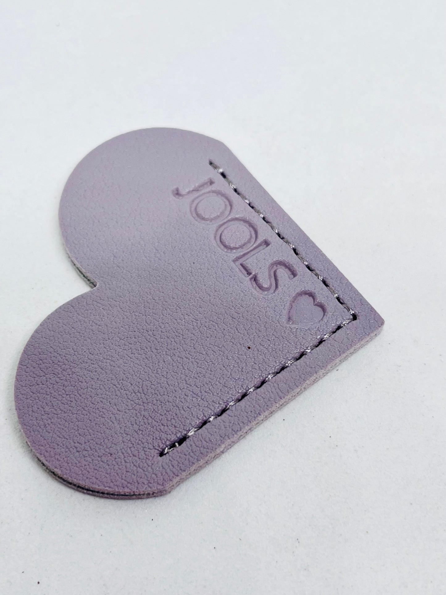 Personalised Vegan Leather Heart Bookmark Blind Embossed
